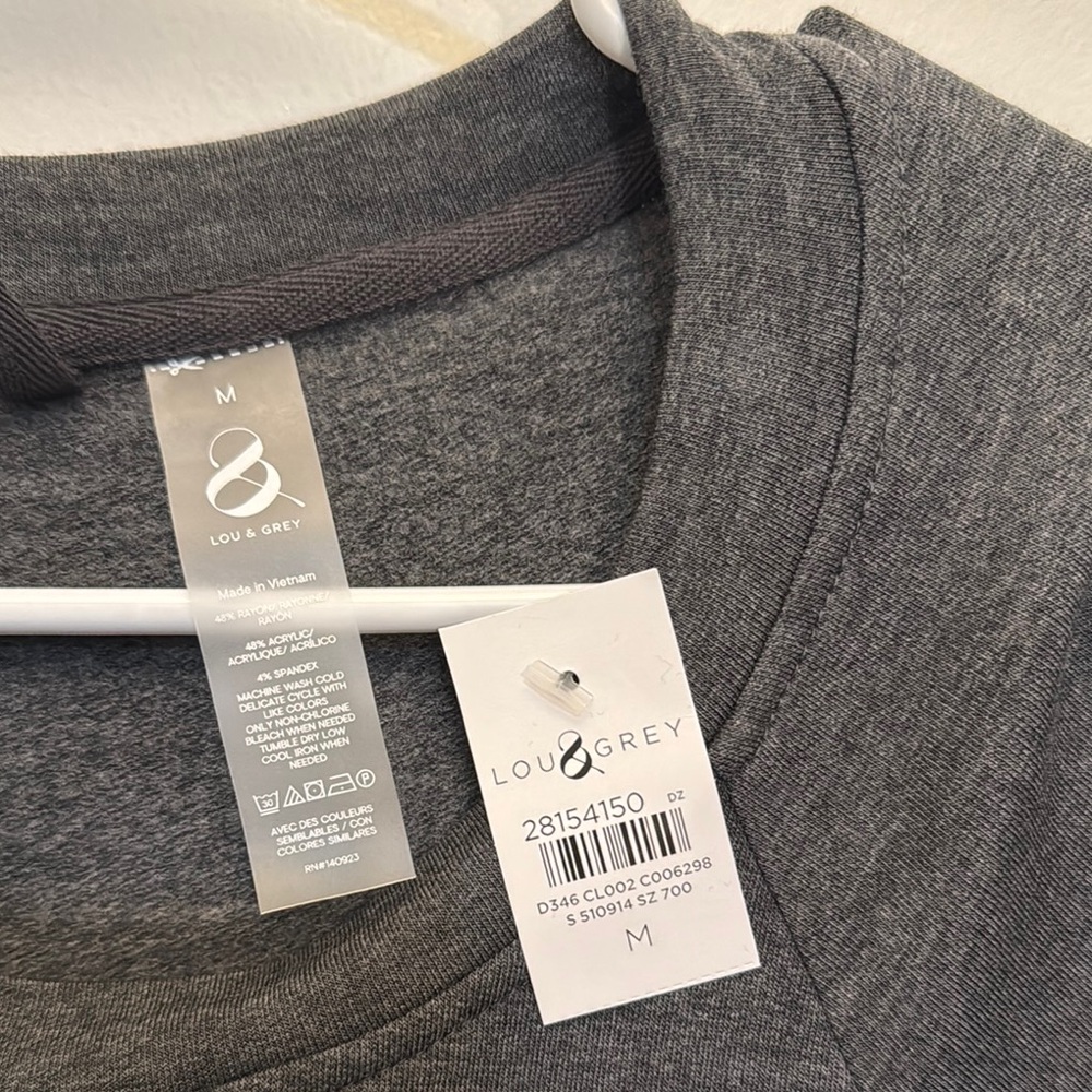 Lou & Grey Dark Gray Long Sleeve Tee - Picture 2 of 3